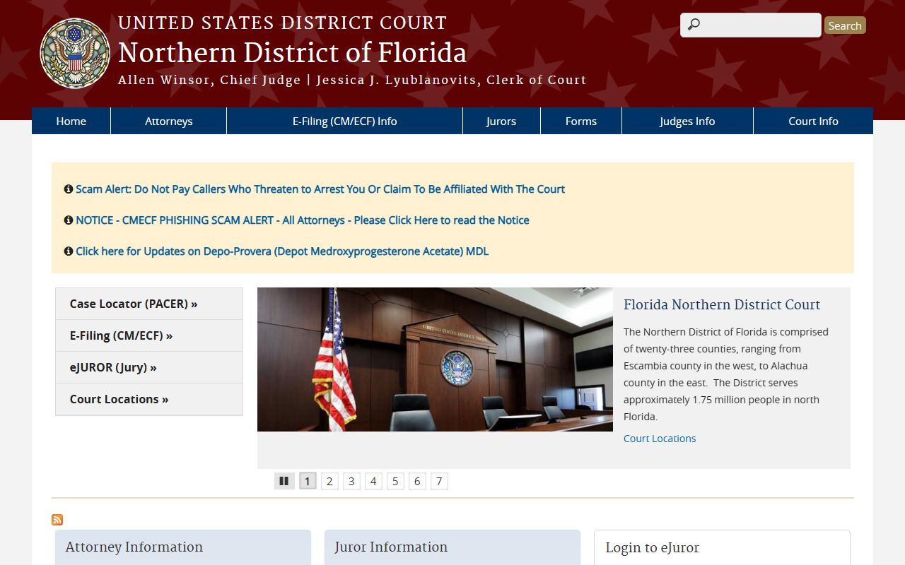 U.S. District Court Northern District of Florida serving Escambia County