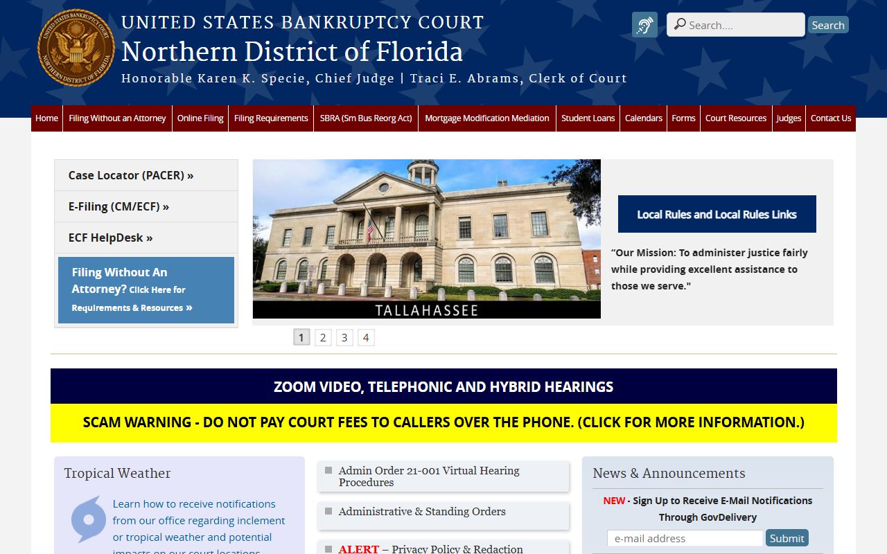 U.S. Bankruptcy Court Northern District of Florida near Escambia County