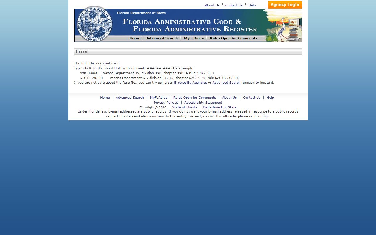 Florida Rule 2.420 governing judicial records access for Escambia County