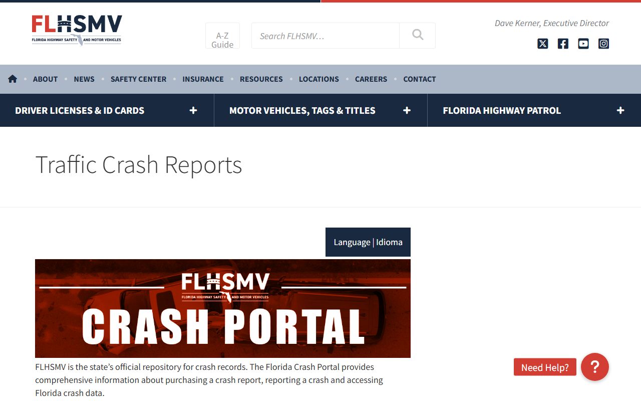 Florida traffic crash report access related to Escambia County traffic court records